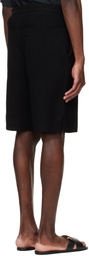 HOMME PLISSÉ ISSEY MIYAKE Black Rustic Knit Shorts