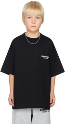 Fear of God ESSENTIALS Kids Black Jersey Crewneck T-shirt