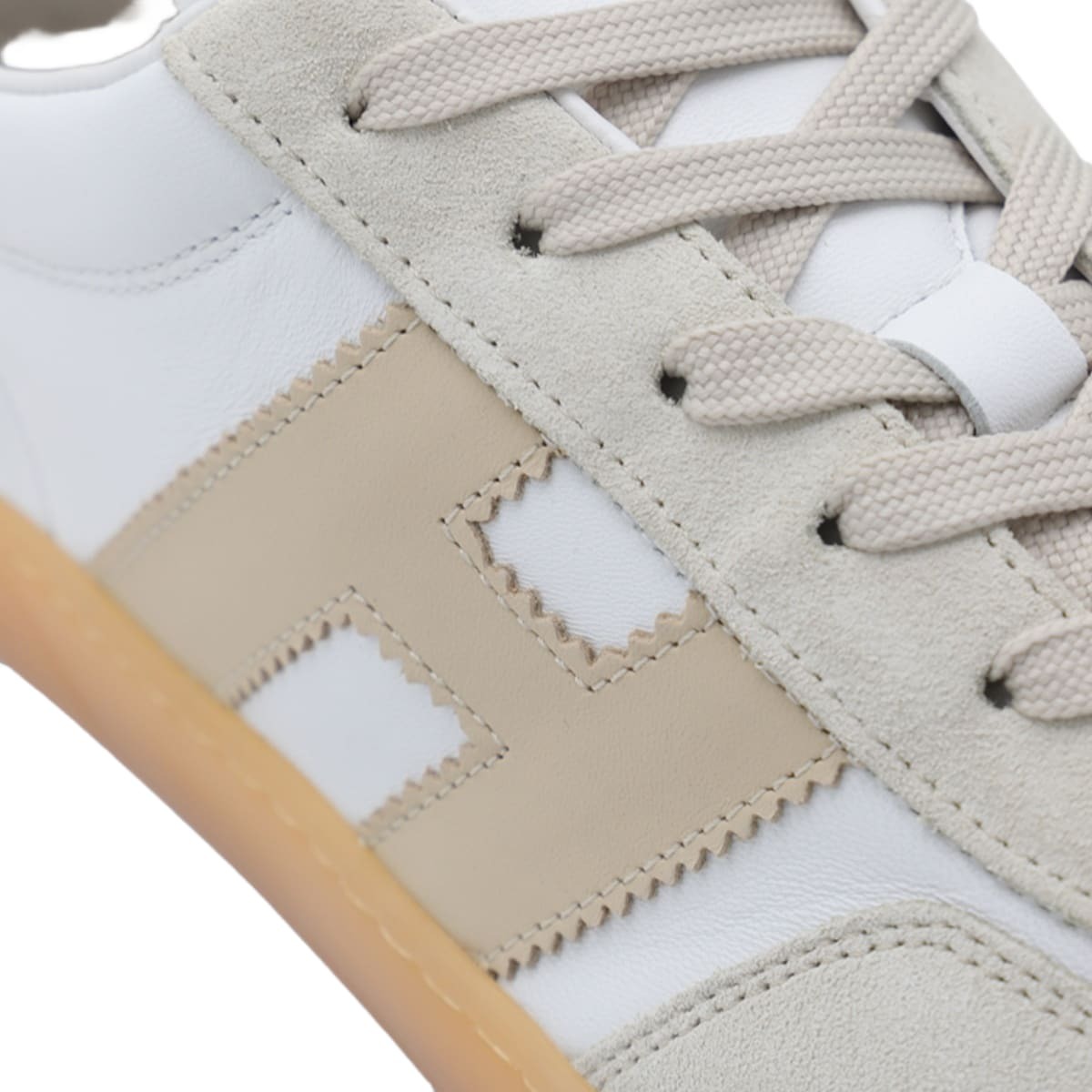Hogan Green And White Sneakers