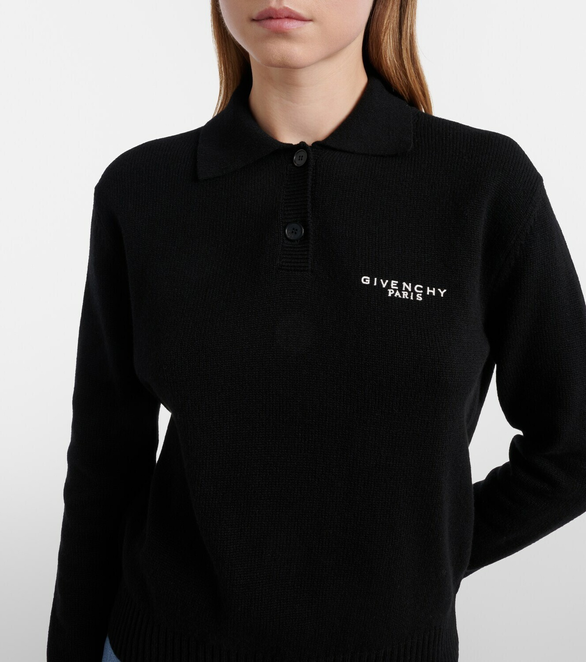 Givenchy Logo wool and cashmere polo sweater