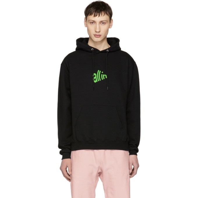 Photo: all in SSENSE Exclusive Black and Green Signal Hoodie