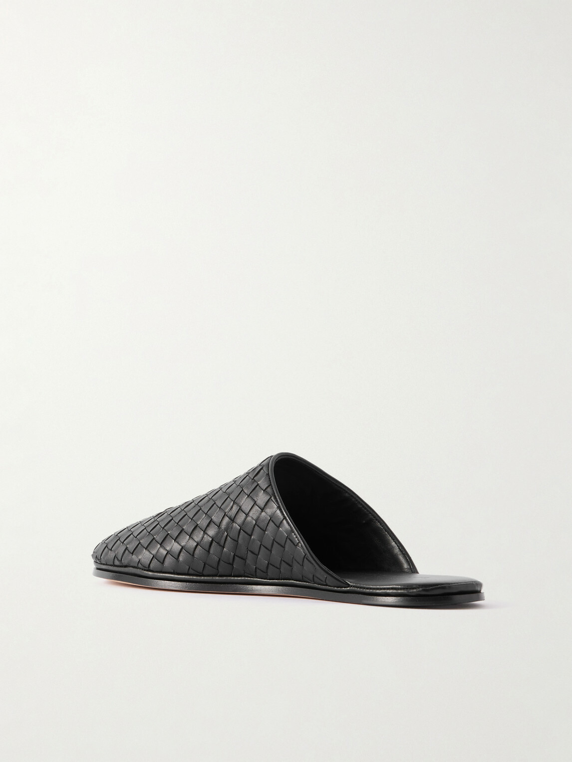 Bottega Veneta - Intrecciato Leather Slippers - Black