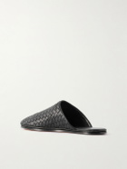 Bottega Veneta - Intrecciato Leather Slippers - Black
