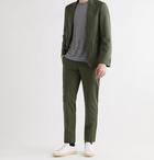 OFFICINE GÉNÉRALE - Slim-Fit Unstructured Garment-Dyed Cotton and Linen-Blend Suit Jacket - Green