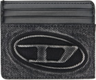 Diesel Black 1dr Card Holder