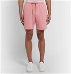 Hartford - Mélange Loopback Cotton-Jersey Drawstring Shorts - Pink