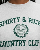 Sporty & Rich Varsity Crest Crewneck Grey - Mens - Sweatshirts
