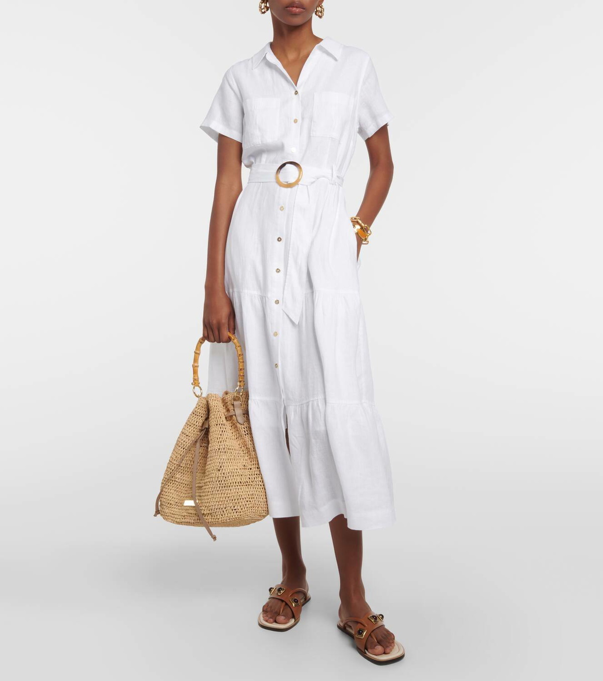 Heidi Klein Savanna Bay Mini raffia bucket bag Heidi Klein