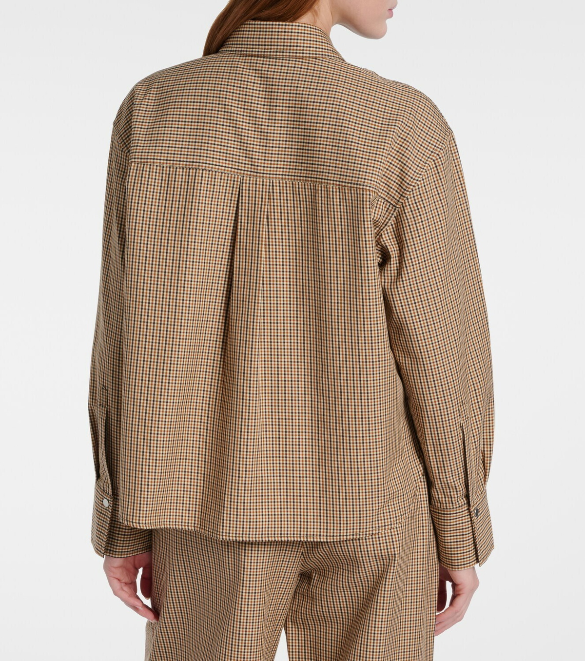 Vince Checked cotton-blend shirt