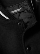 UNDERCOVER - Appliquéd Wool-Blend Felt and Leather Varsity Jacket - Black