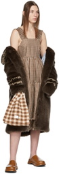 Shrimps Brown Faux-Fur Brandy Coat