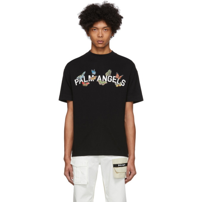 Photo: Palm Angels Black Butterfly Collage T-Shirt