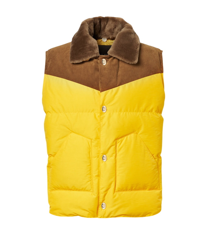 Photo: Wales Bonner Brixton corduroy-trimmed puffer gilet