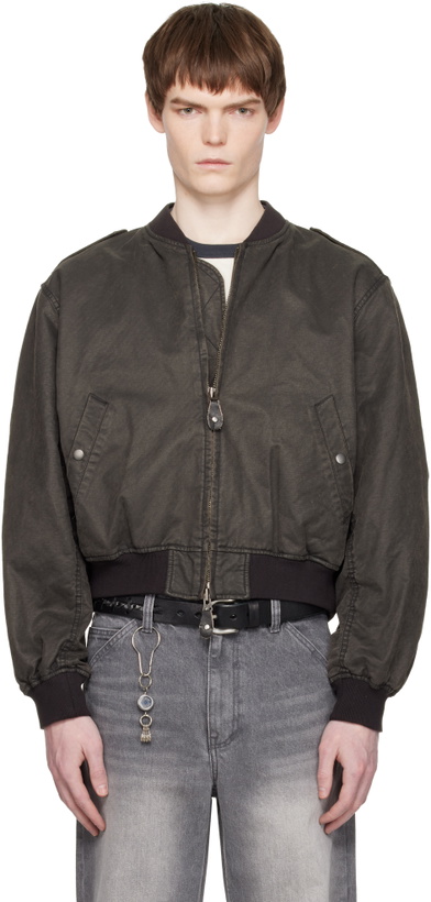 Photo: COOR Brown Stone Washed L2B Bomber Jacket
