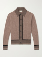 Oliver Spencer - Britten Ribbed Merino Wool Cardigan - Brown