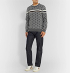 Maison Kitsuné - Wool-Jacquard Sweater - Gray