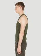 Rib Shift Tank Top in Khaki