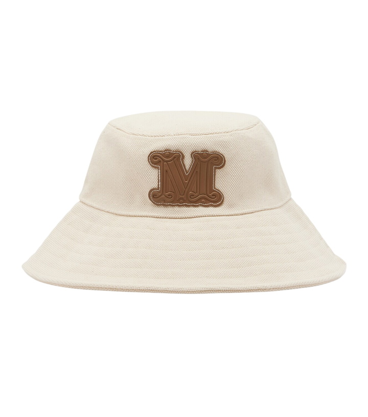 Photo: Max Mara Gondola leather-trimmed canvas bucket hat