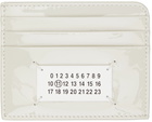 Maison Margiela Off-White Patent Logo Card Holder