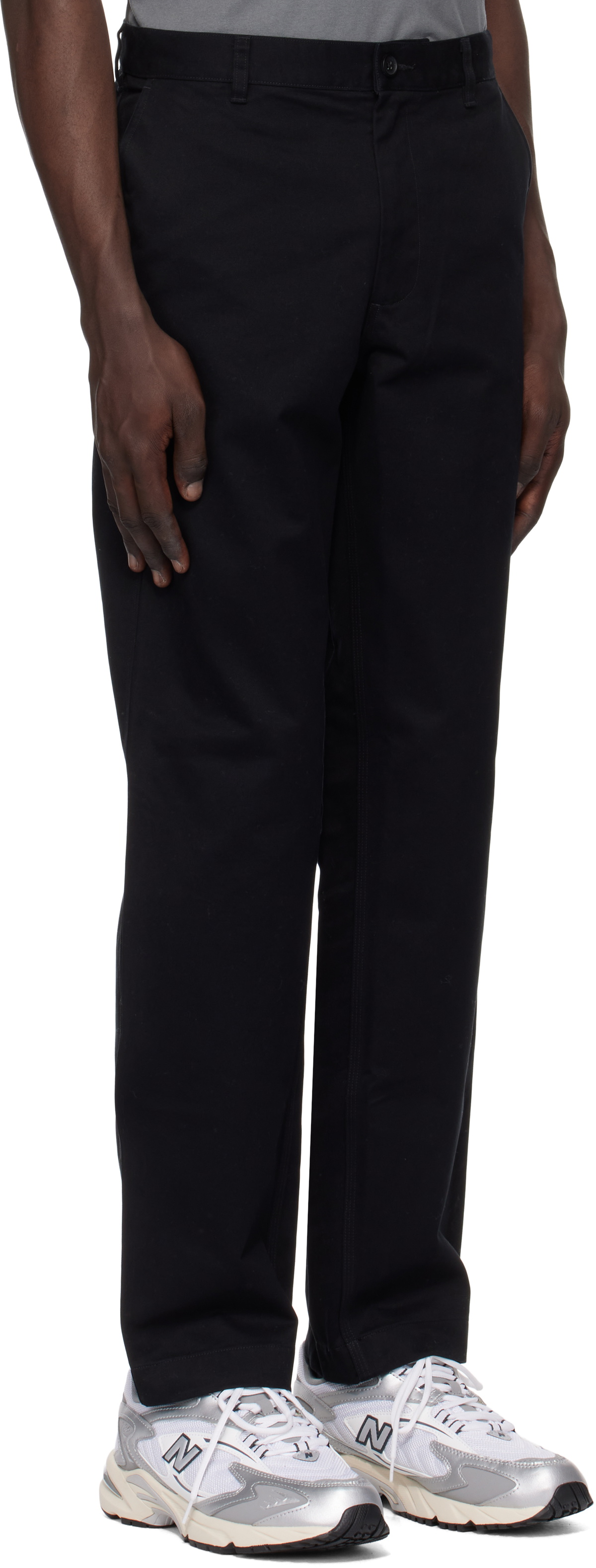 Reigning Champ Black Cotton Chino Ivy Trousers Reigning Champ