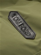 TOM FORD - Leather-Trimmed Quilted Shell Down Gilet - Green