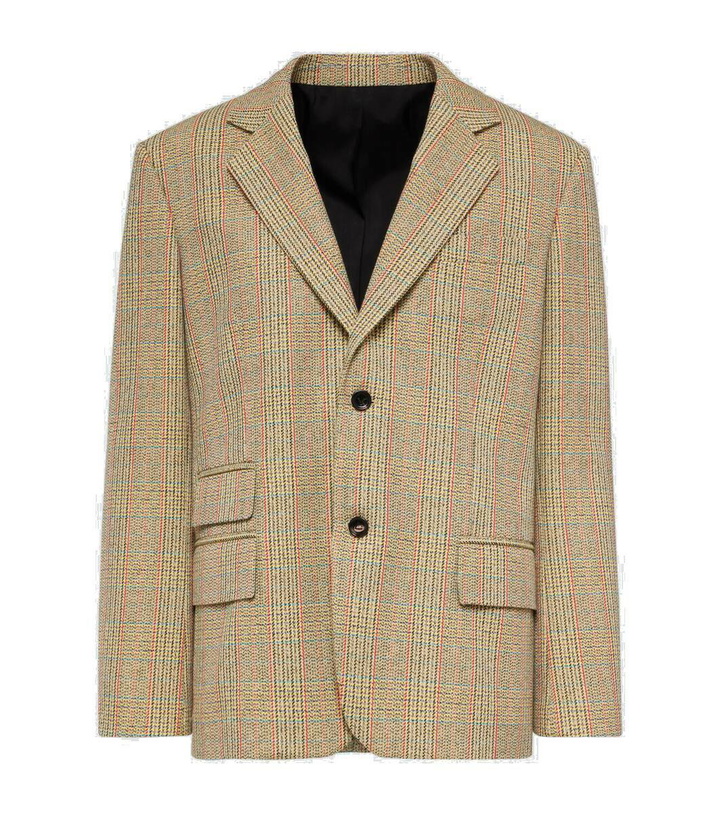 Photo: Bottega Veneta Checked wool and cotton-blend blazer