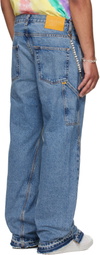 Gallery Dept. Blue Twisted Wide Leg Jeans