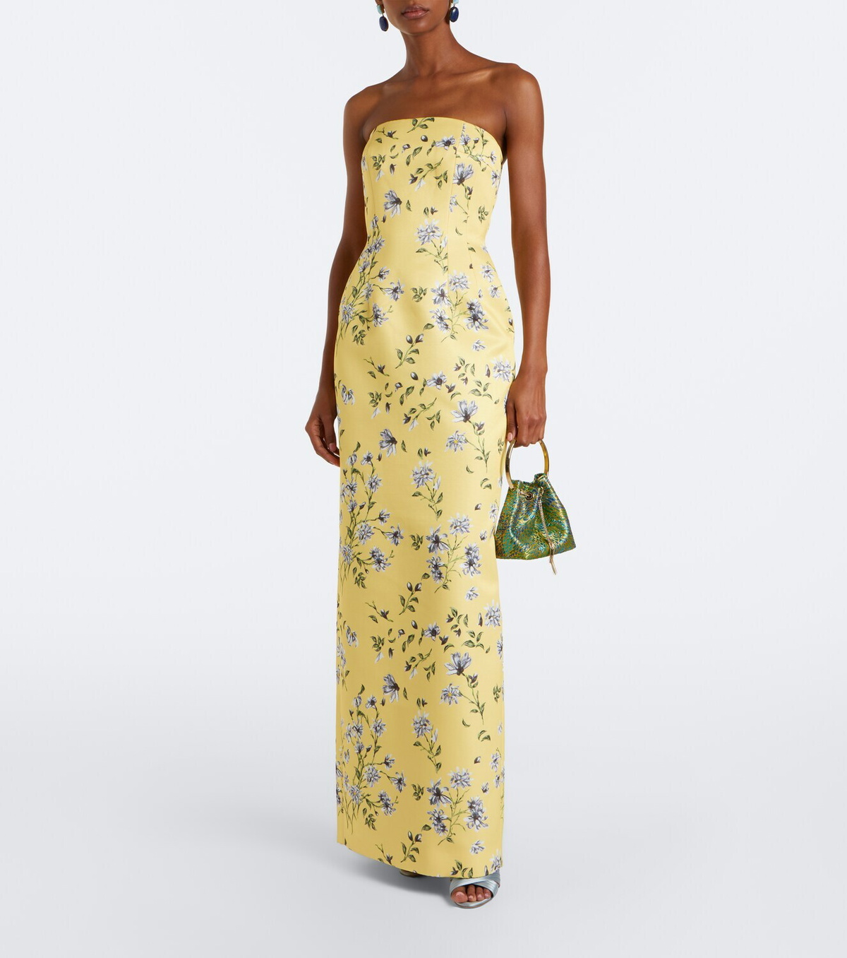 Emilia Wickstead Laelia floral bustier gown