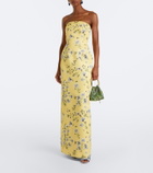 Emilia Wickstead Laelia floral bustier gown