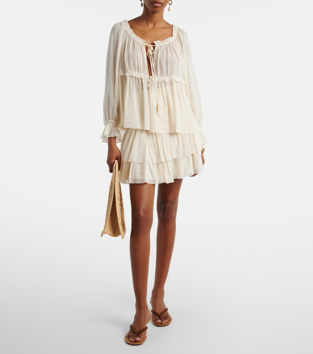 Poupette St Barth Moon ruffled blouse
