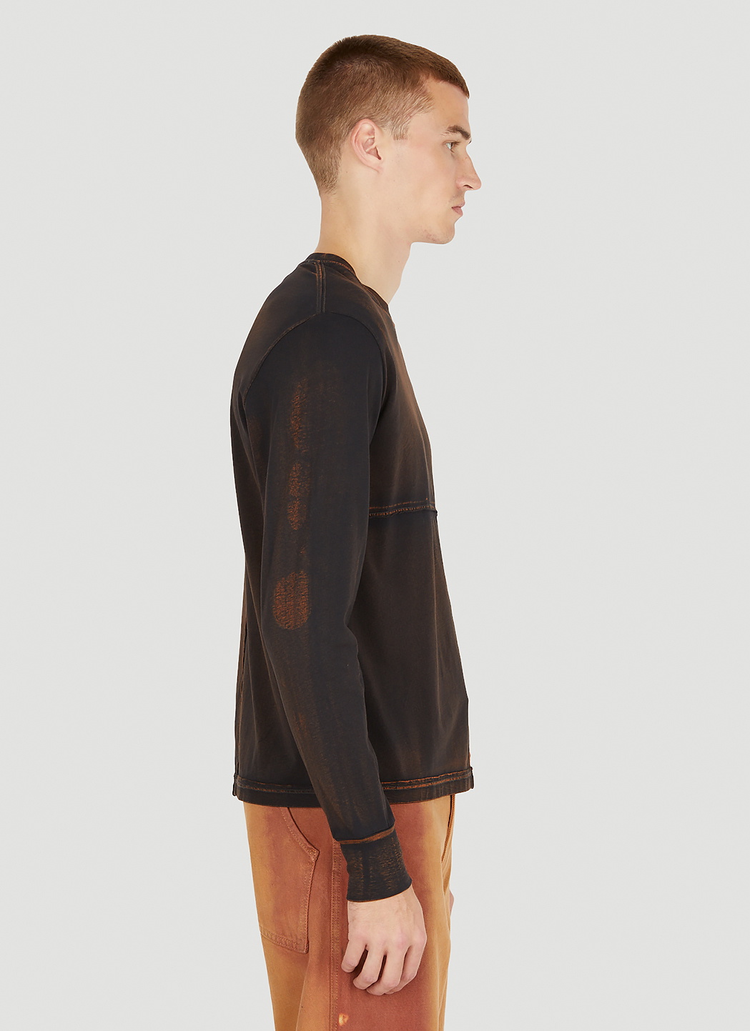 Eckhaus Latta Lapped Long Sleeve T-Shirt