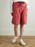 KAPITAL - Easy Straight-Leg Cotton-Twill Drawstring Shorts - Red