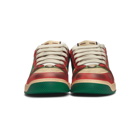 Gucci Red and Green Screener Sneakers