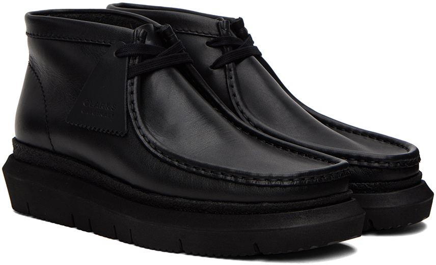 sacai Black Clarks Originals Edition Hybrid Wallabee Desert Boots