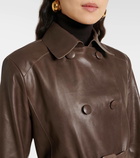 Nour Hammour Tate suede trench coat