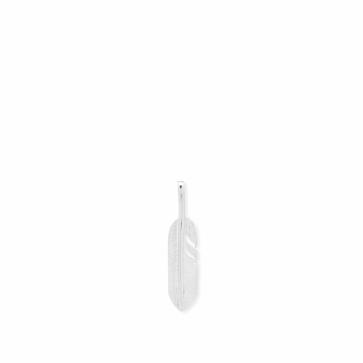Photo: First Arrows Men's Feather X Small Pendant in Silver