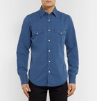 TOM FORD - Slim-Fit Cotton and Lyocell-Blend Chambray Shirt - Blue