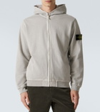Stone Island Cotton jersey zip-up hoodie