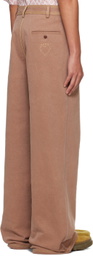 Marni Brown Contrast Stitching Jeans