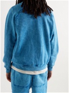 Les Tien - Garment-Dyed Fleece-Back Cotton-Jersey Sweatshirt - Blue