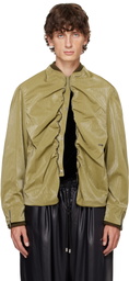ADER error Khaki Product. 21 Faux-Leather Jacket