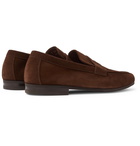 John Lobb - Thorne Suede Penny Loafers - Brown