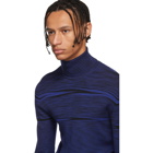 Missoni Blue Striped Mock Neck Sweater