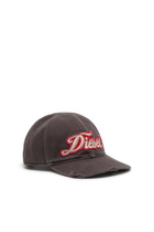 Diesel Distressed baseball cap with embroidered patch - Caps Mens in Grey