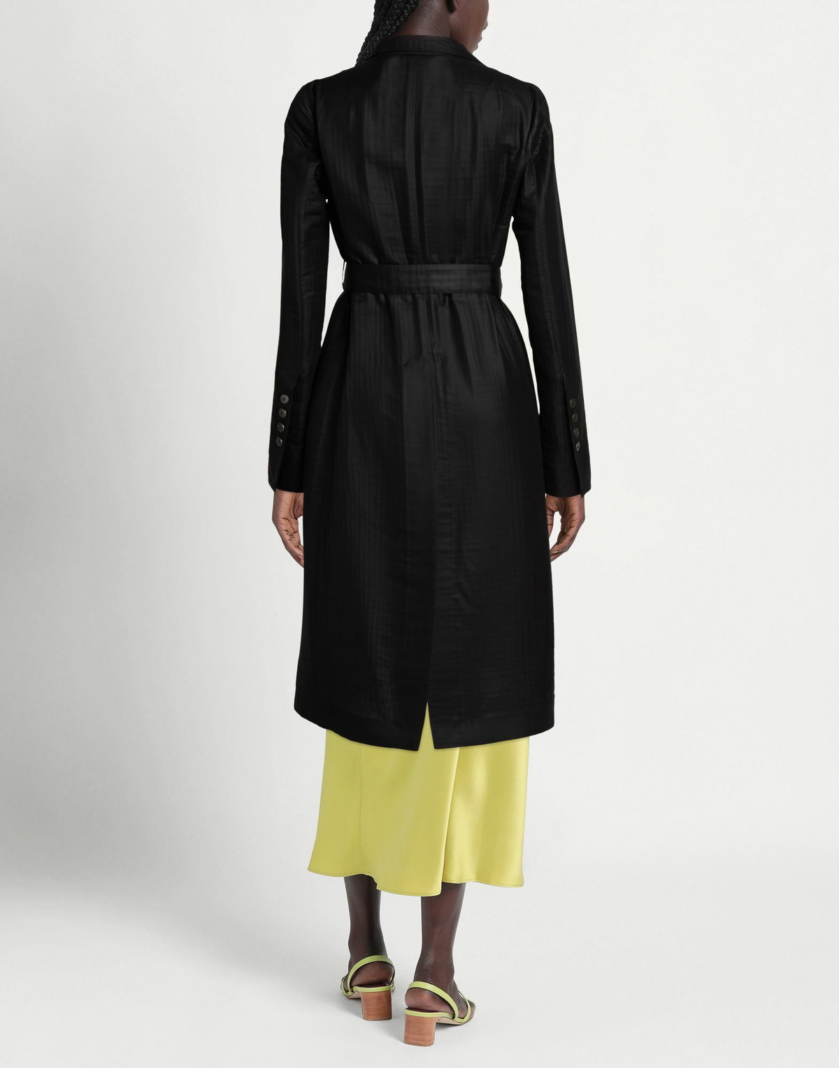 Sapio Womens Overcoat & Trench Coat in Black