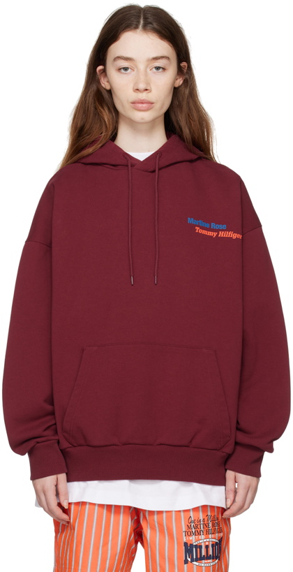 Photo: Martine Rose Burgundy Tommy Jeans Edition Hoodie