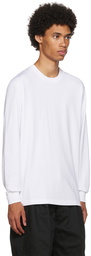 Lady White Co. White Cotton Long Sleeve T-Shirt