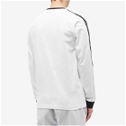Adidas Men's Long Sleeve 3 Stripe T-Shirt in White