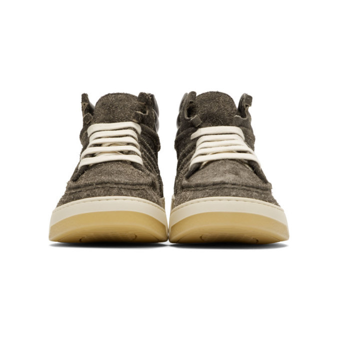 Acne Studios Grey Bartos Hairy Sneakers Acne Studios