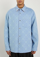 Casablanca Logo-monogrammed Wool Overshirt Blue